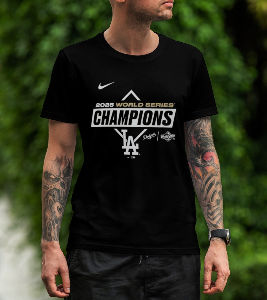 Los Angeles Dodgers 2025 World Series Champions Nike Dodgers LA T-Shirt