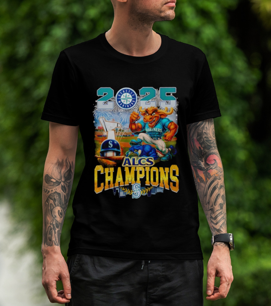 Seattle Mariners 2025 ALCS Champions American League Series MLB Mascot T-Shirt