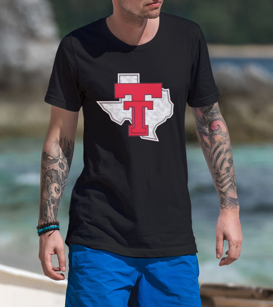 Texas Tech Red Raider Galvanized Pride State Emblem T-Shirt