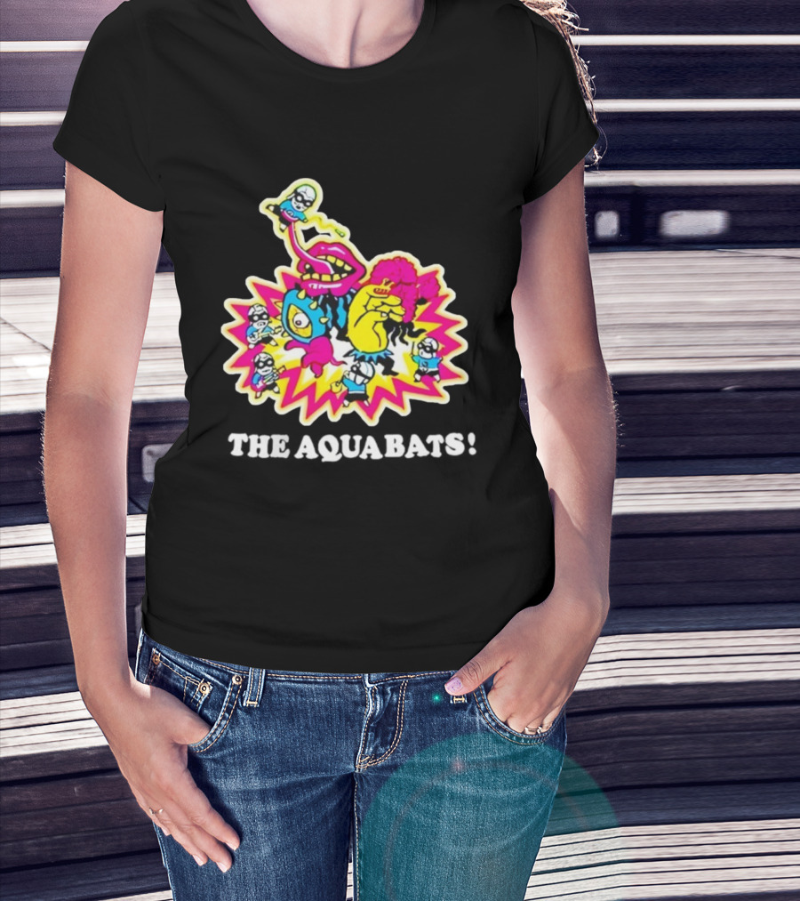 The Aquabats Cartoon Explosion Versus Battle Scene T-Shirt
