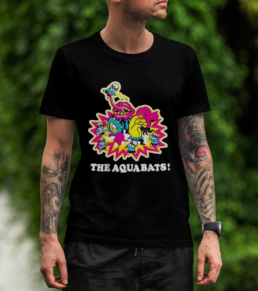 The Aquabats Cartoon Explosion Versus Battle Scene T-Shirt