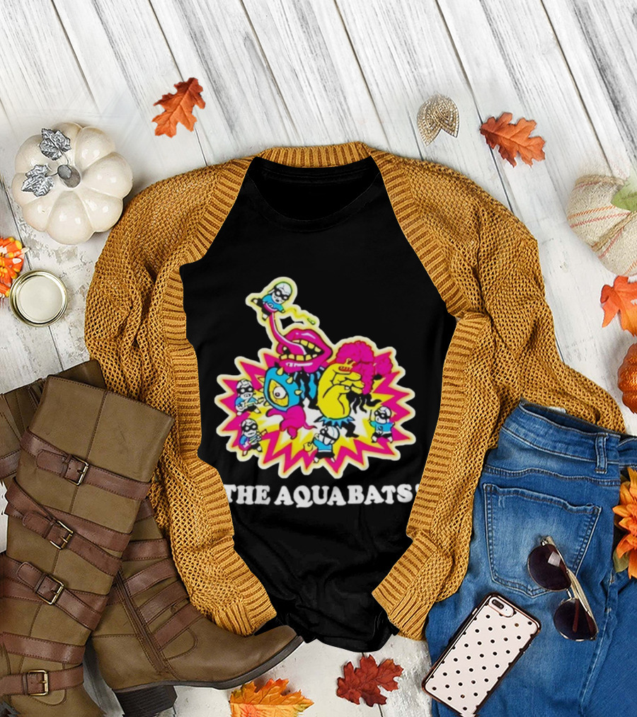 The Aquabats Cartoon Explosion Versus Battle Scene T-Shirt