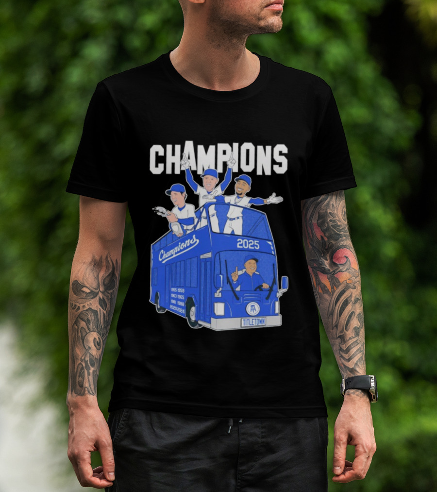 Los Angeles Dodgers Champions 2025 Yoshinobu Yamamoto Shohei Ohtani Mookie Betts Titletown T-Shirt