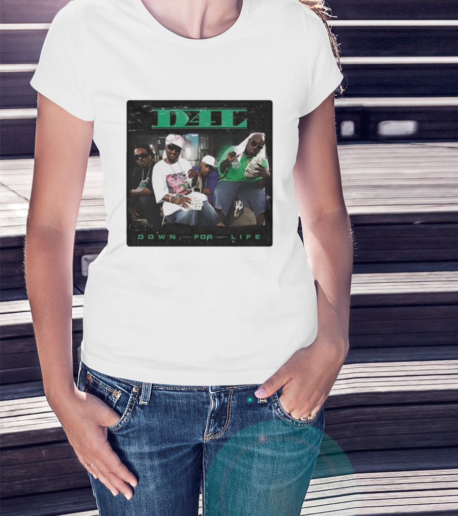 D4L Down For Life Album Cover Crew With Money And Bling T-Shirt