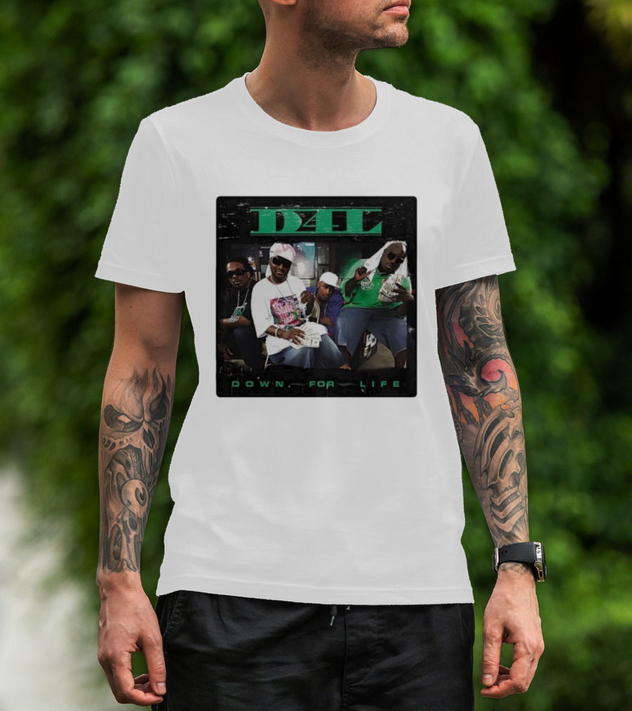 D4L Down For Life Album Cover Crew With Money And Bling T-Shirt
