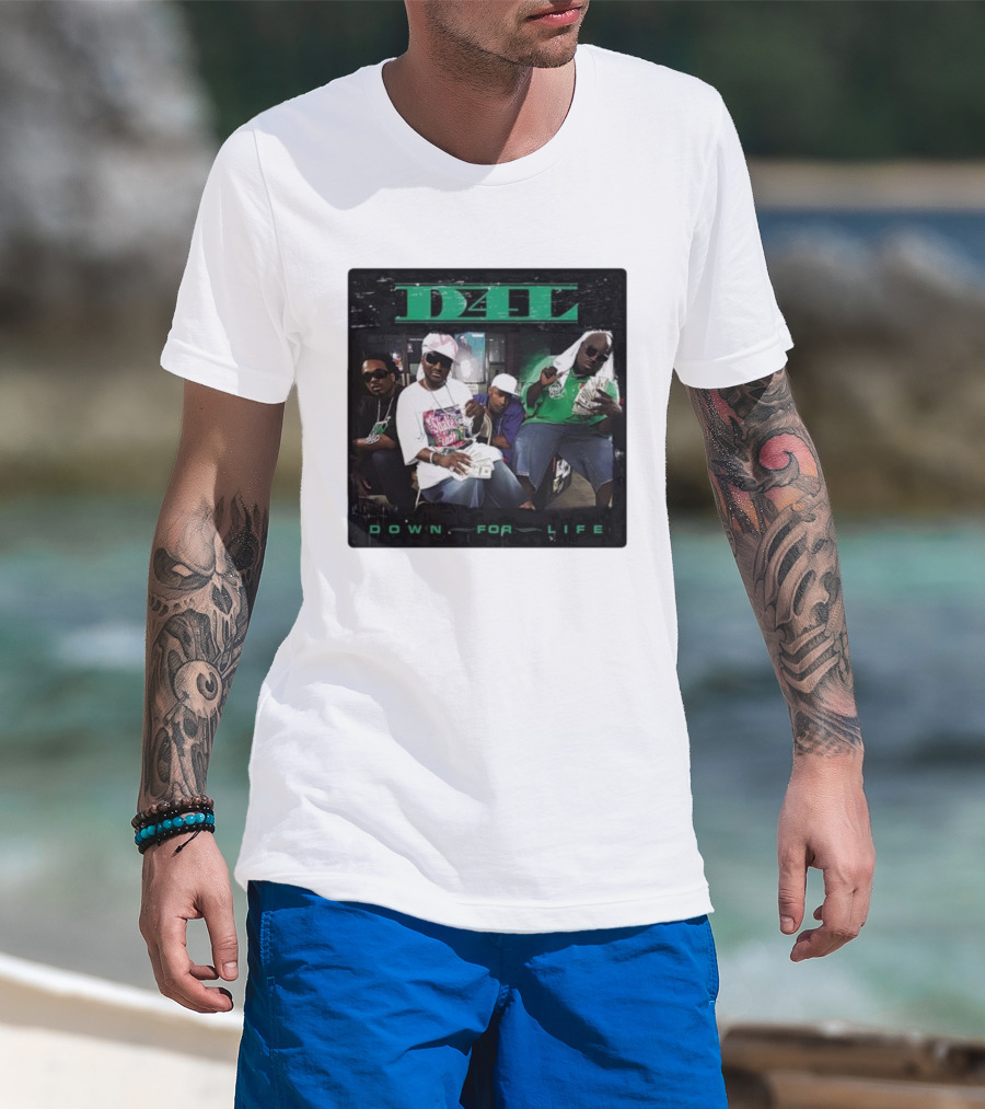 D4L Down For Life Album Cover Crew With Money And Bling T-Shirt