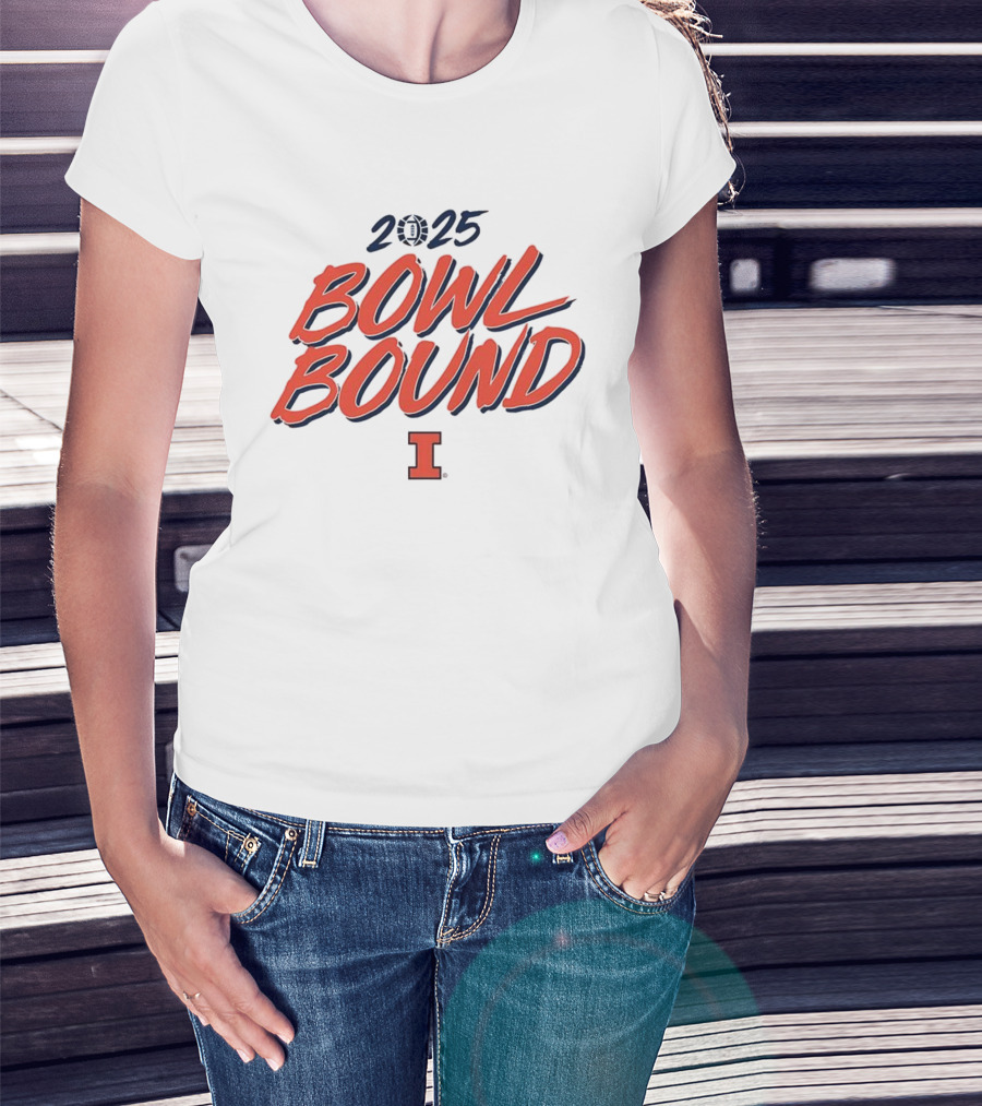 2025 Bowl Bound Illinois Fighting Illini Football T-Shirt