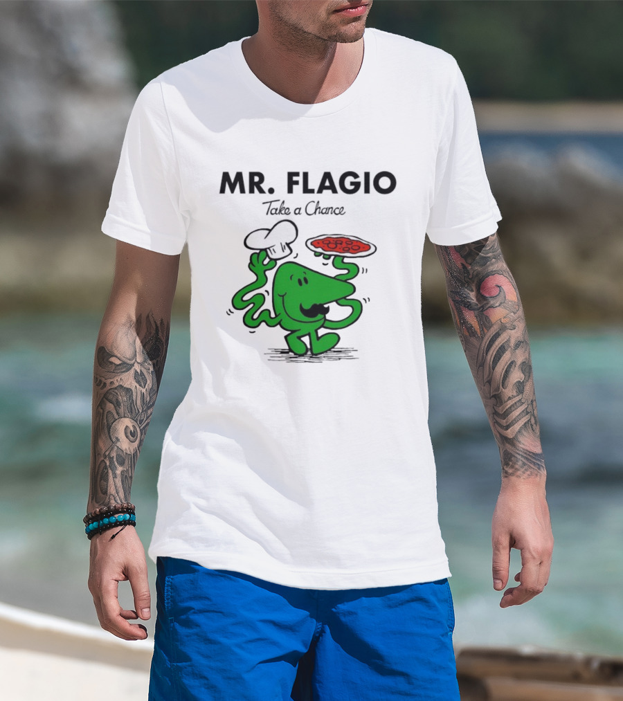Mr. Flagio Take A Chance Chef Pizza T-Shirt