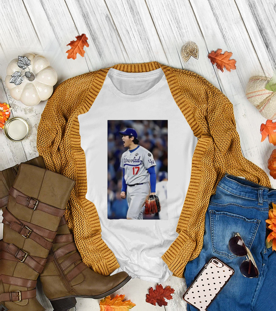 Shohei Ohtani Uncoded LA Player Number 17 T-Shirt