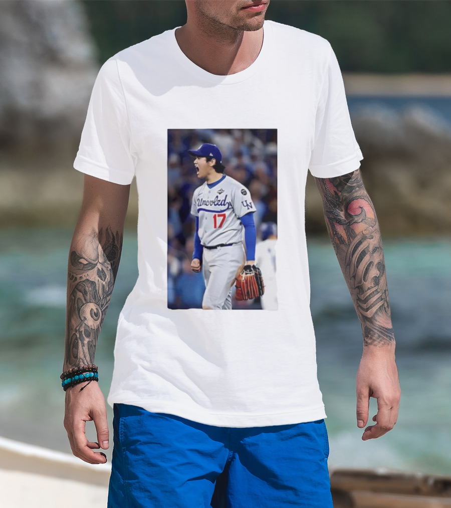 Shohei Ohtani Uncoded LA Player Number 17 T-Shirt