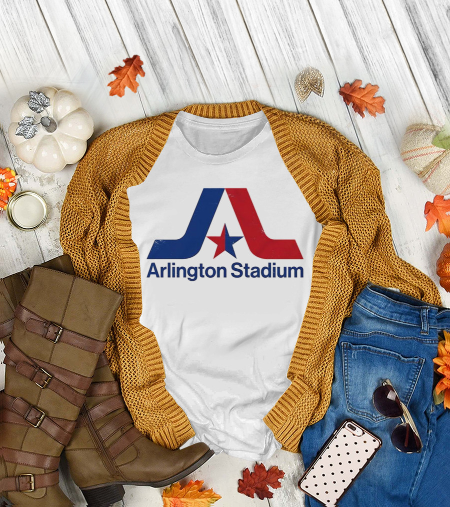 Texas Rangers Arlington Stadium Vintage Star Emblem T-Shirt