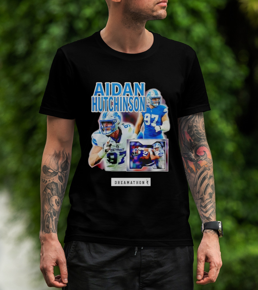 Aidan Hutchinson 97 Detroit Lions NFL Dreamathon T-Shirt