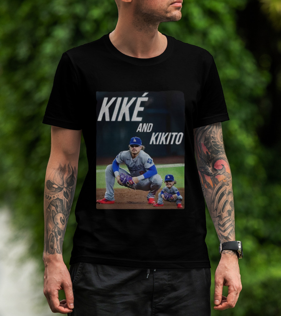 Dodgers Kiké And Kikito Photo T-Shirt