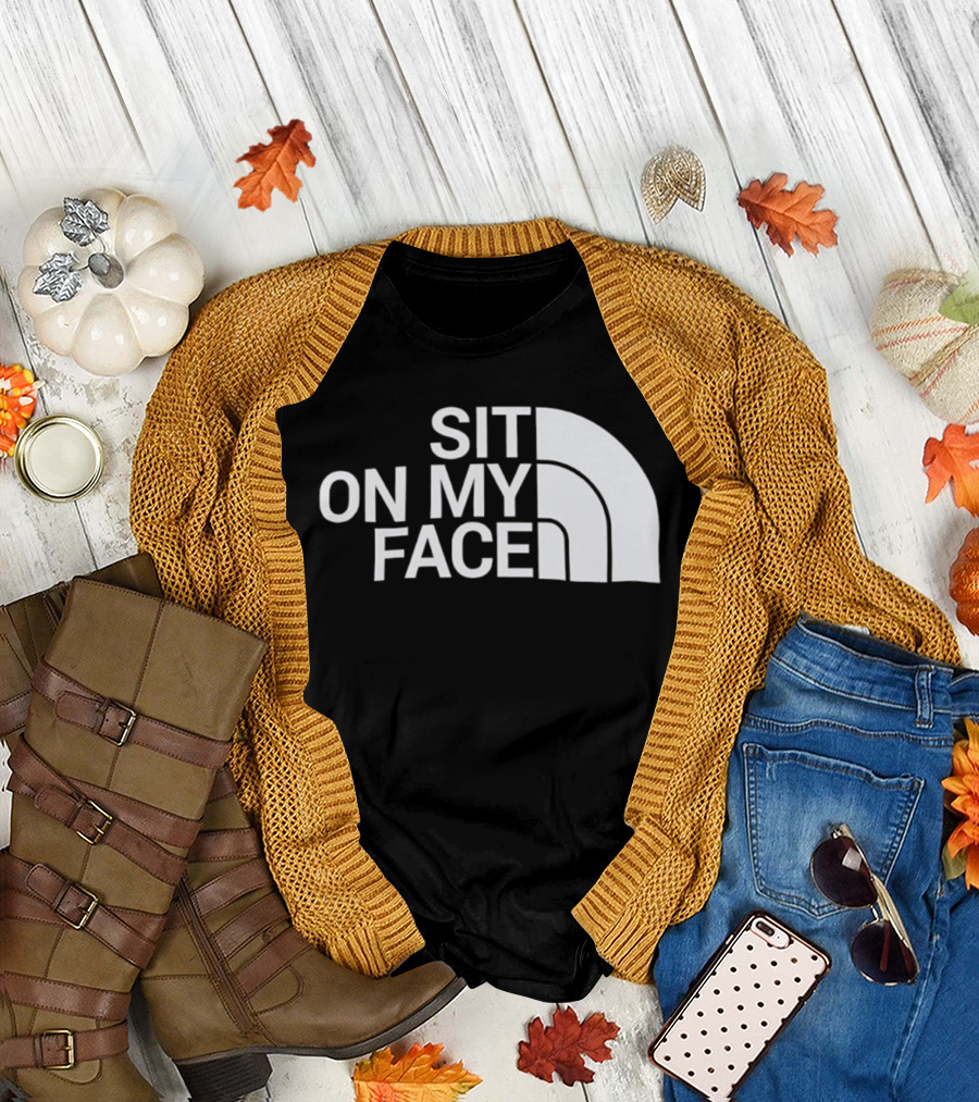 Sit On My Face Parody Graphic with Iconic Half-Dome Style Logo T-Shirt
