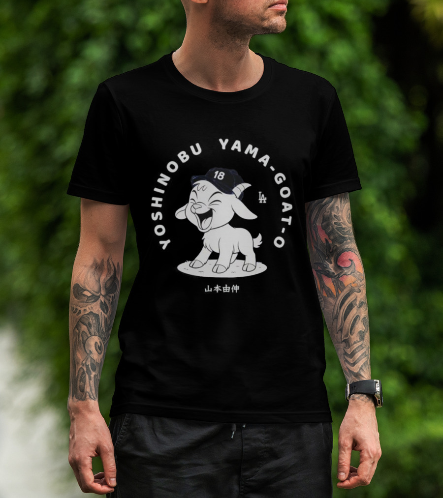 Yoshinobu Yamamoto GOAT 18 Los Angeles Dodgers T-Shirt
