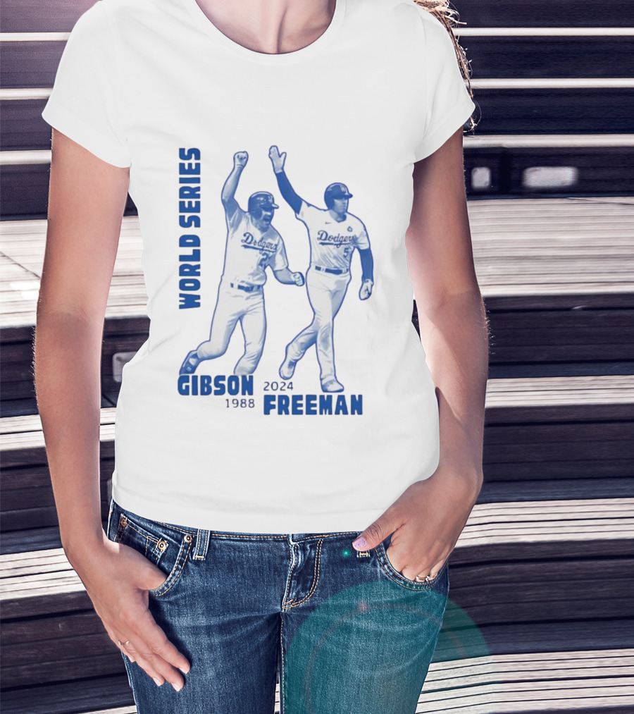 World Series Dodgers Gibson 1988 Freeman 2024 T-Shirt