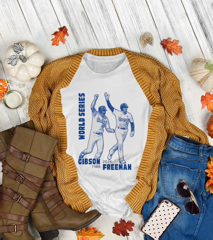 World Series Dodgers Gibson 1988 Freeman 2024 T-Shirt