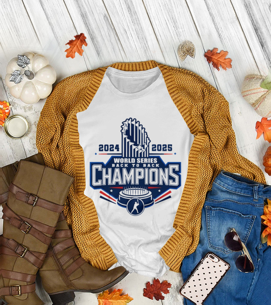 Los Angeles Dodgers World Series Back To Back 2024 2025 Champions MLB T-Shirt