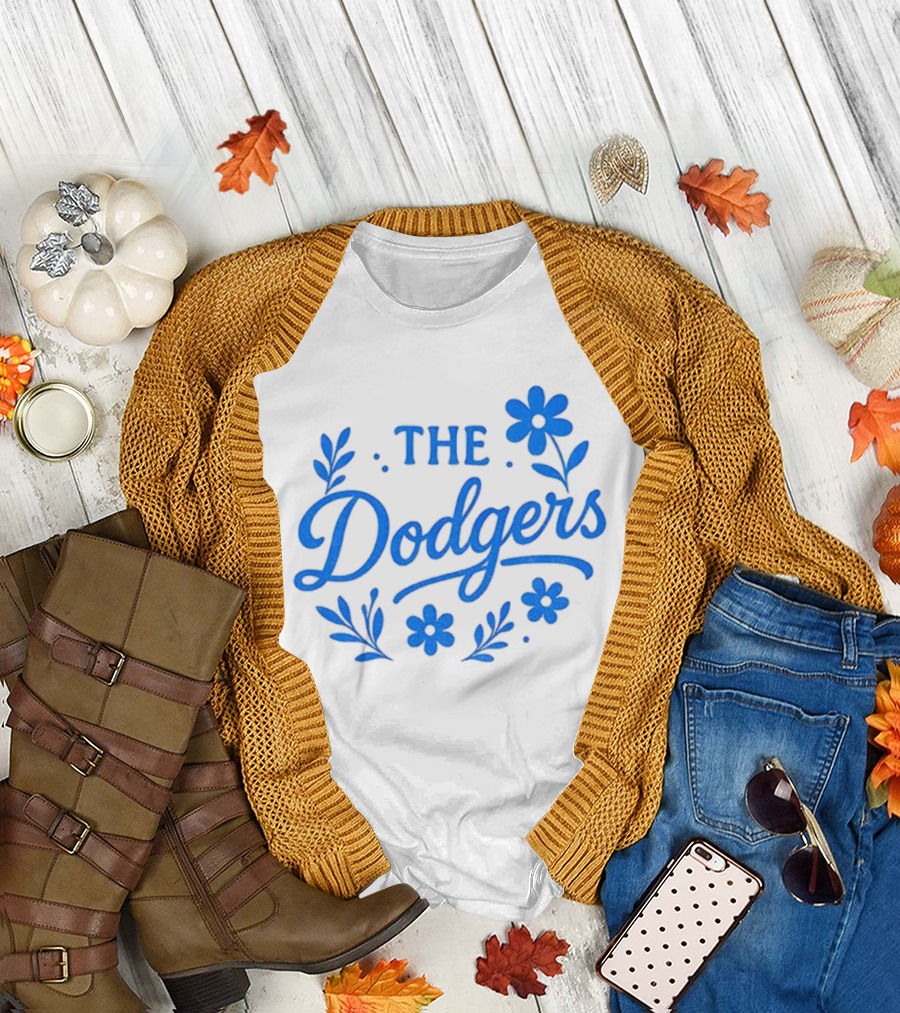 Floral Dodgers World Series 2025 Los Angeles Dodgers Flowers T-Shirt