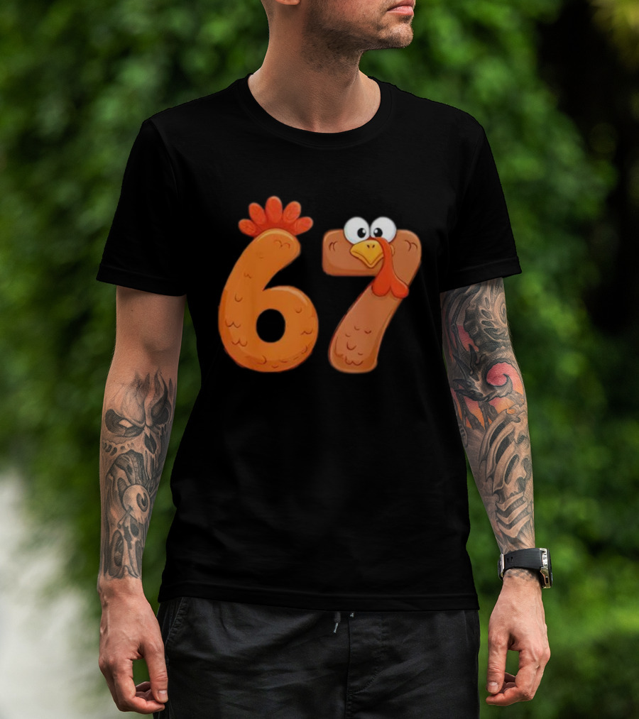67 Thanksgiving Turkey Cool Fall Farm Fun T-Shirt