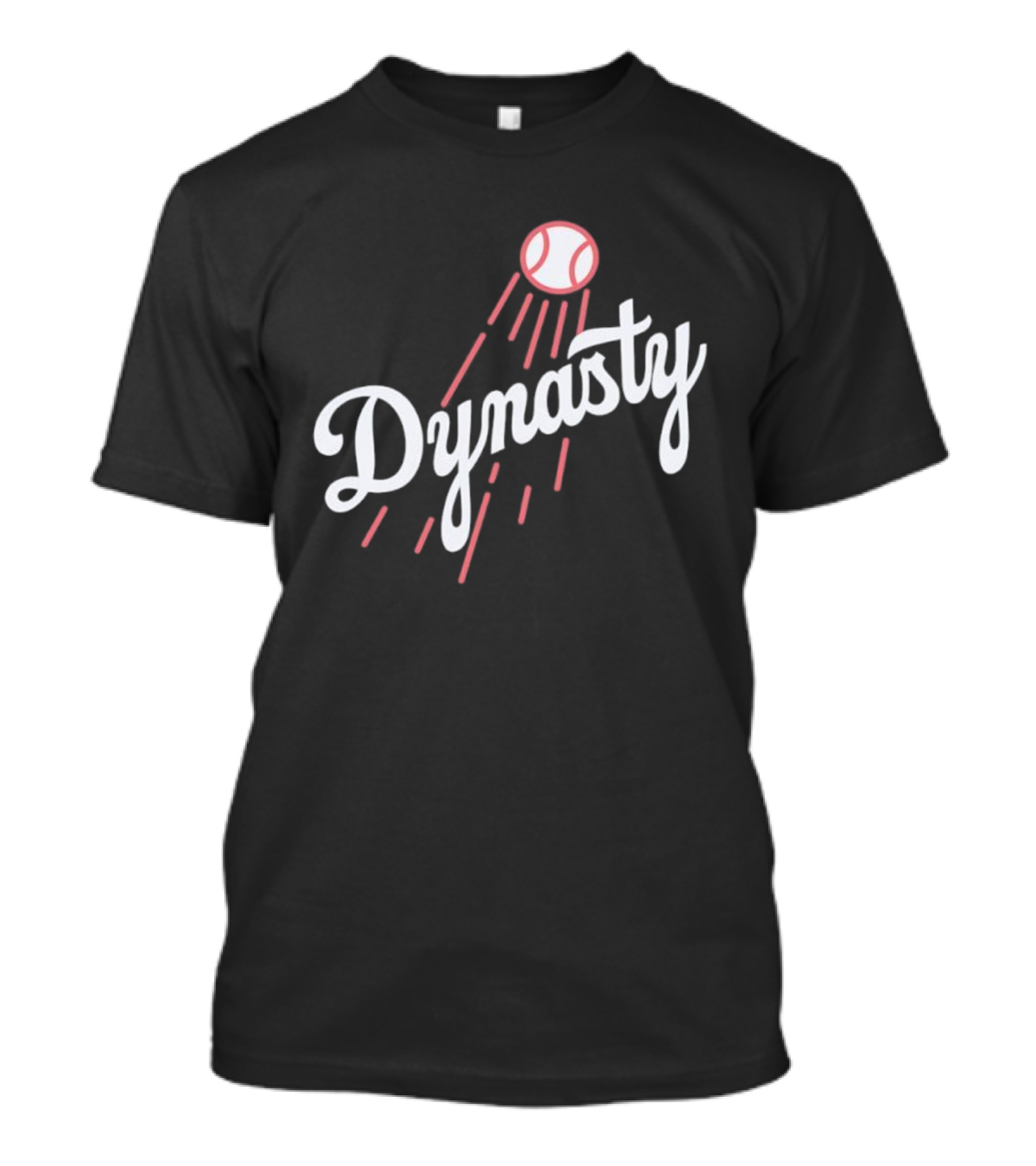 Dynasty Baseball Script With Red Streaked Ball T-Shirt