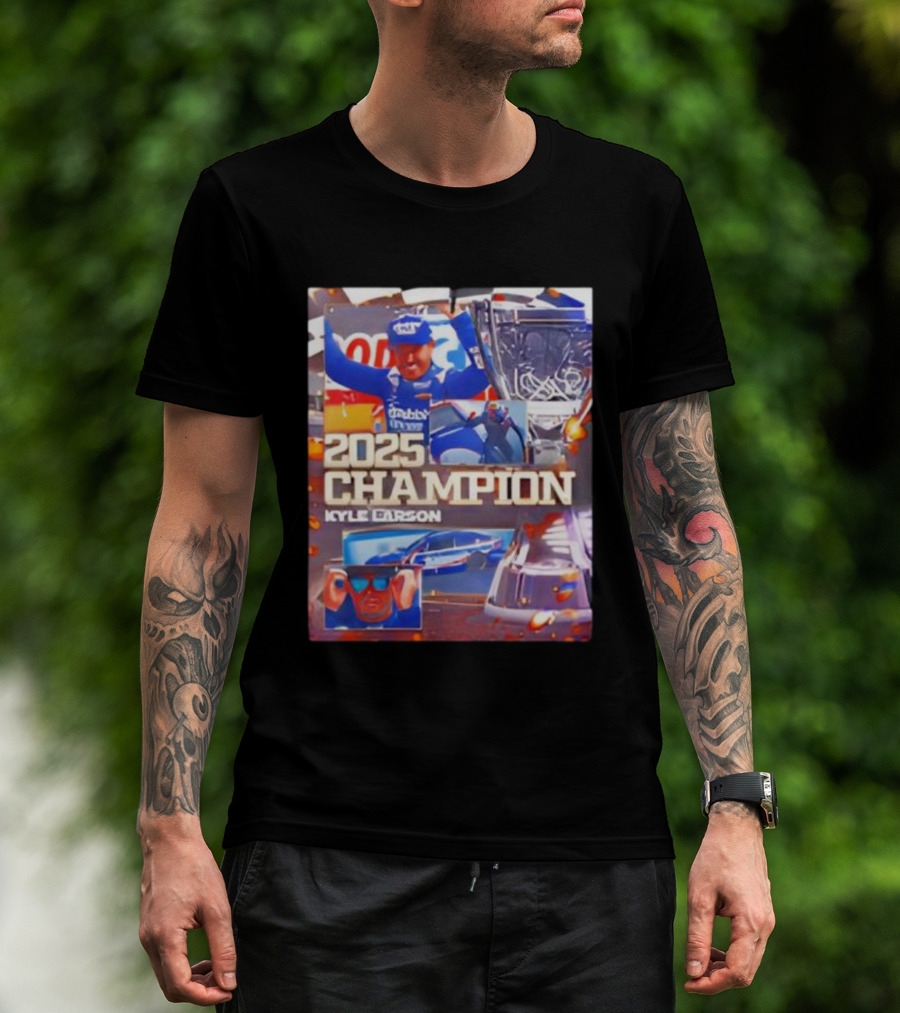 2025 Champion Kyle Larson NASCAR Cup Series Win Racing Victory T-Shirt