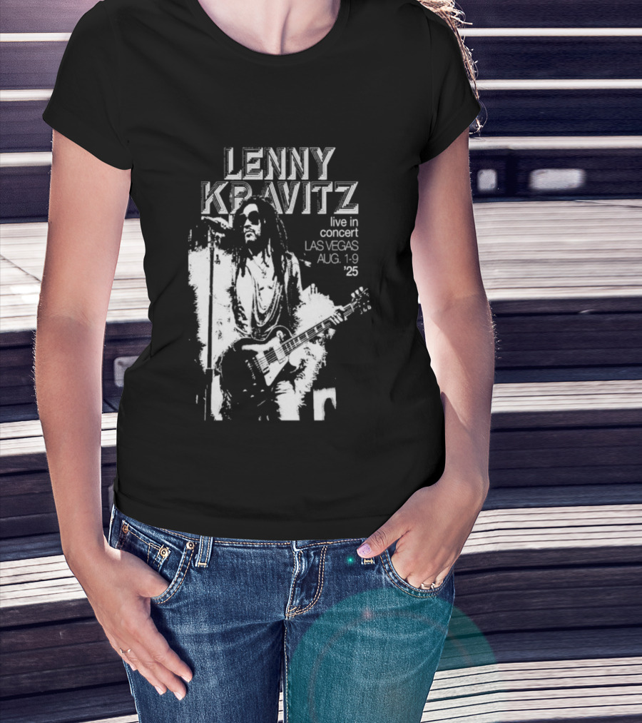 Lenny Kravitz Live In Concert Las Vegas Aug 10 2025 Tour T-Shirt