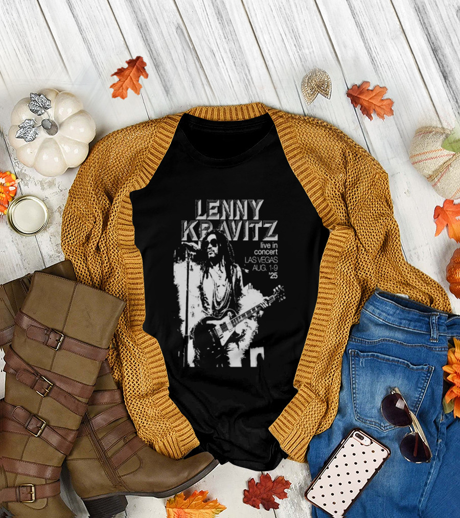 Lenny Kravitz Live in Concert Las Vegas Aug 10 2025 Tour T-Shirt