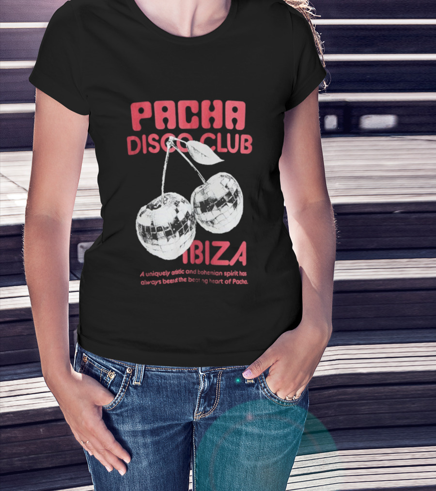Pacha Disco Club Ibiza Cherry Mirror Balls Unique Vibe T-Shirt