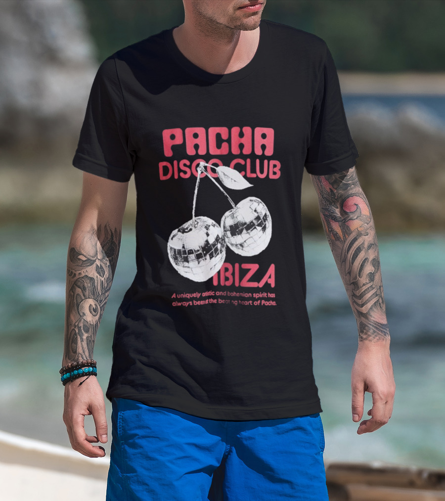 Pacha Disco Club Ibiza Cherry Mirror Balls Unique Vibe T-Shirt
