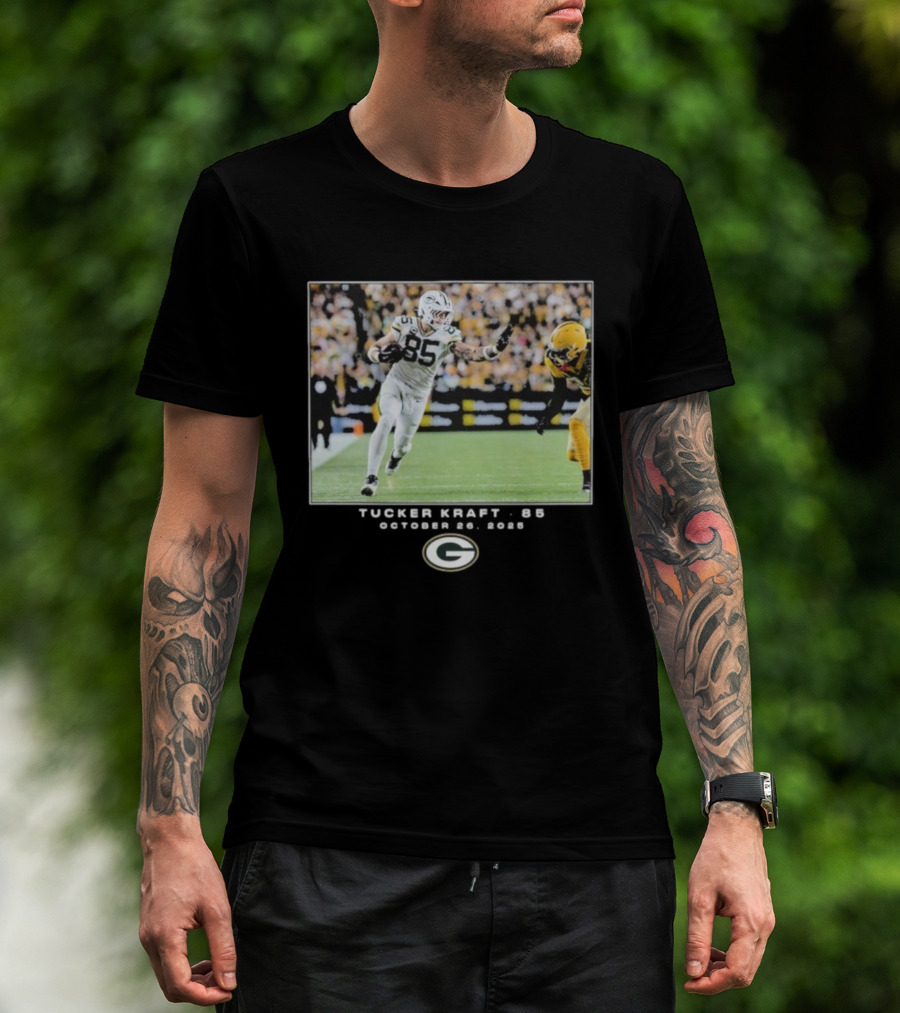 Tucker Kraft 85 Green Bay Packers NFL October 26 2025 Week 8 T-Shirt