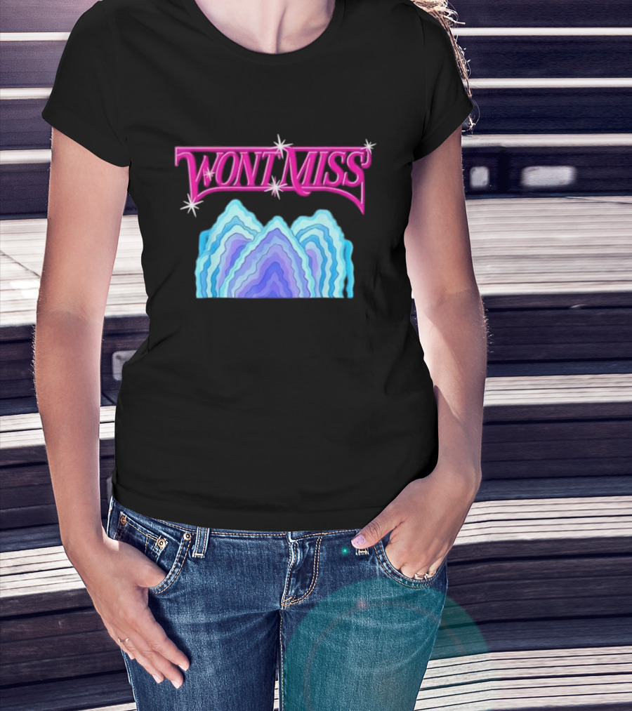 Won't Miss Blink Neon Mountain Waves T-Shirt