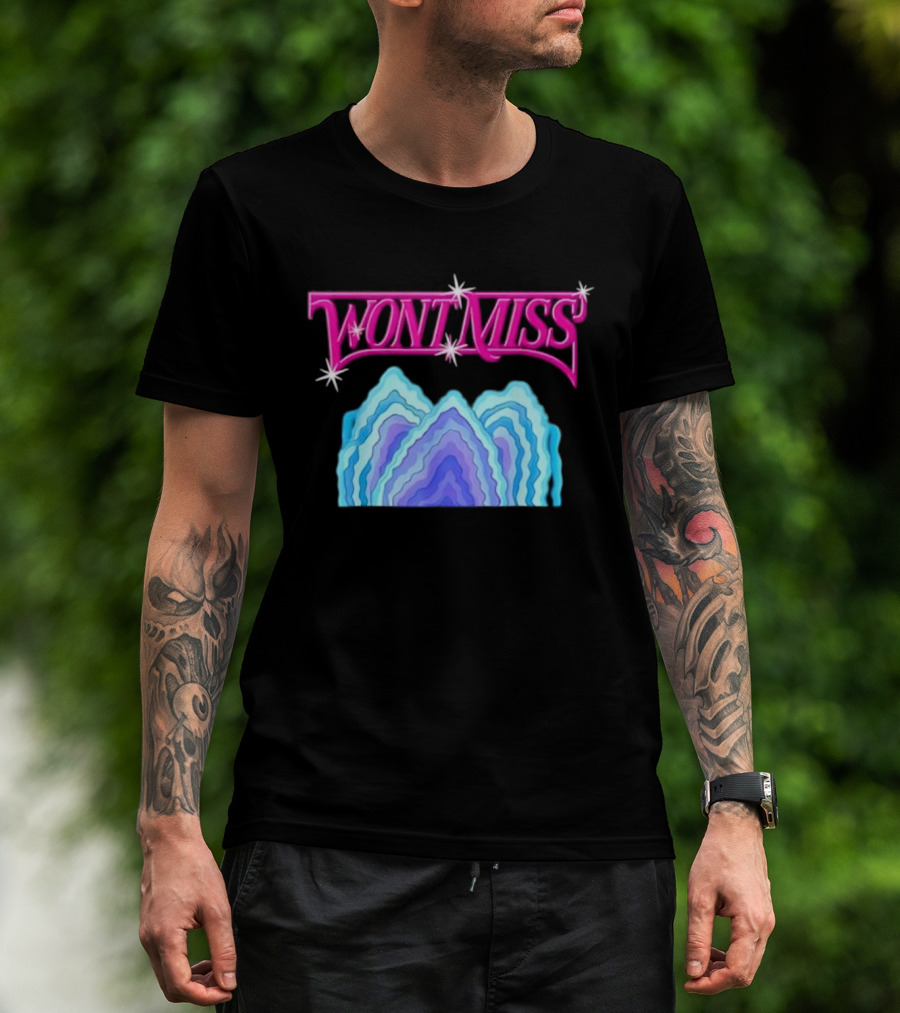 Won't Miss Blink Neon Mountain Waves T-Shirt
