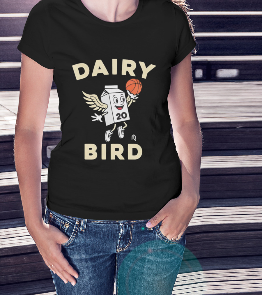 Dairy Bird 20 Winged Milk Carton Basketball T-Shirt