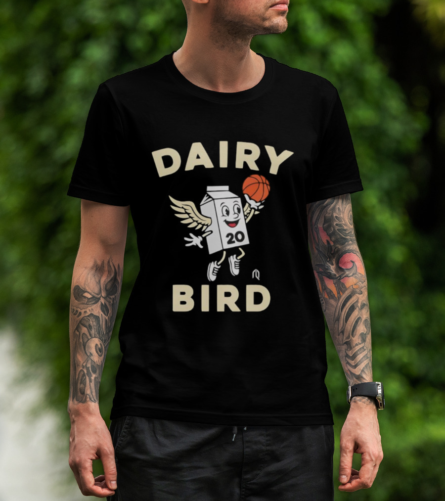 Dairy Bird 20 Winged Milk Carton Basketball T-Shirt