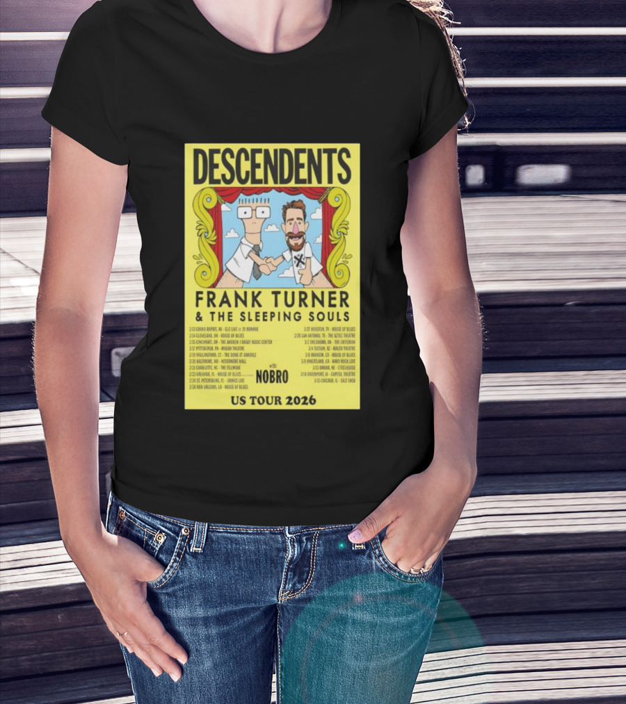 Descendents Frank Turner & The Sleeping Souls NOBRO US Tour 2026 With Concert Dates T-Shirt
