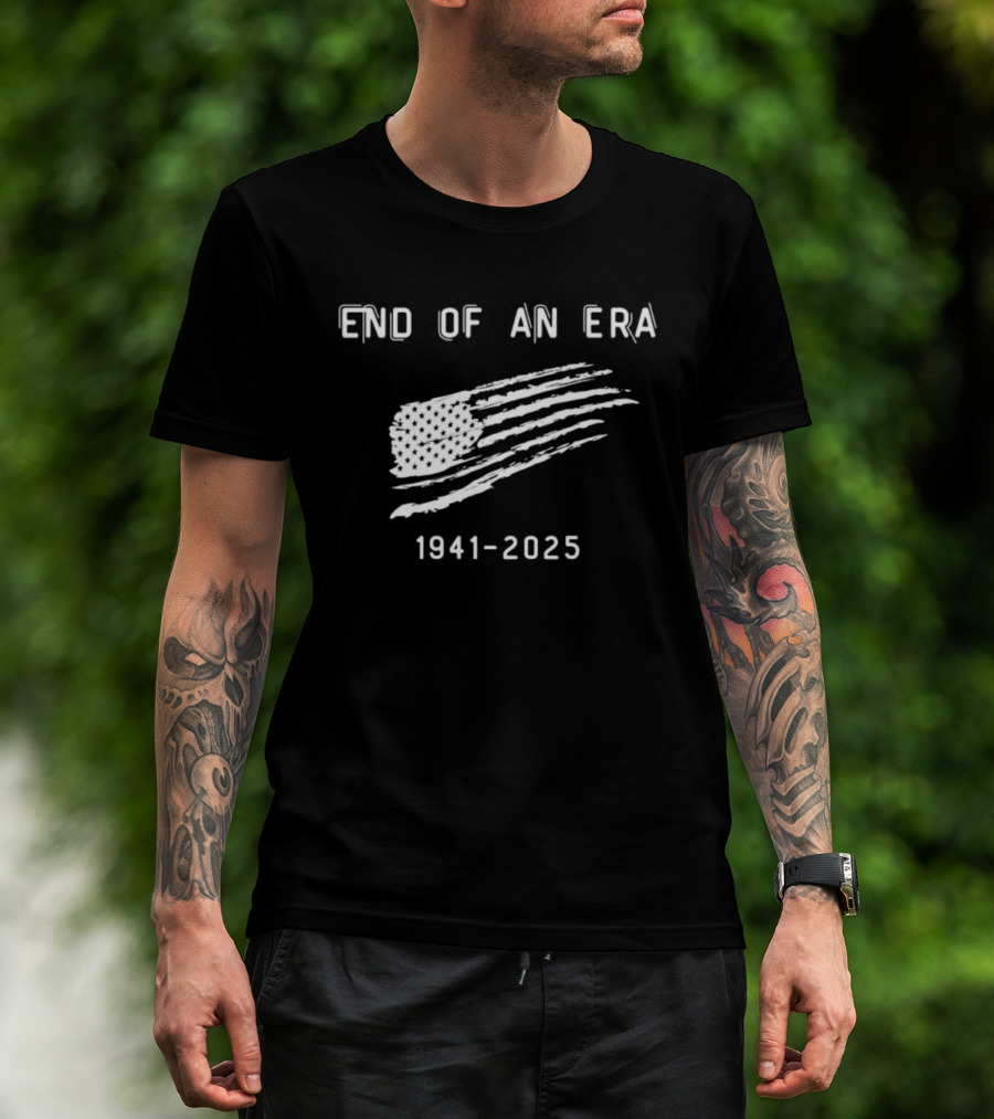 Dick Cheney End Of An Era 1941-2025 American Flag T-Shirt