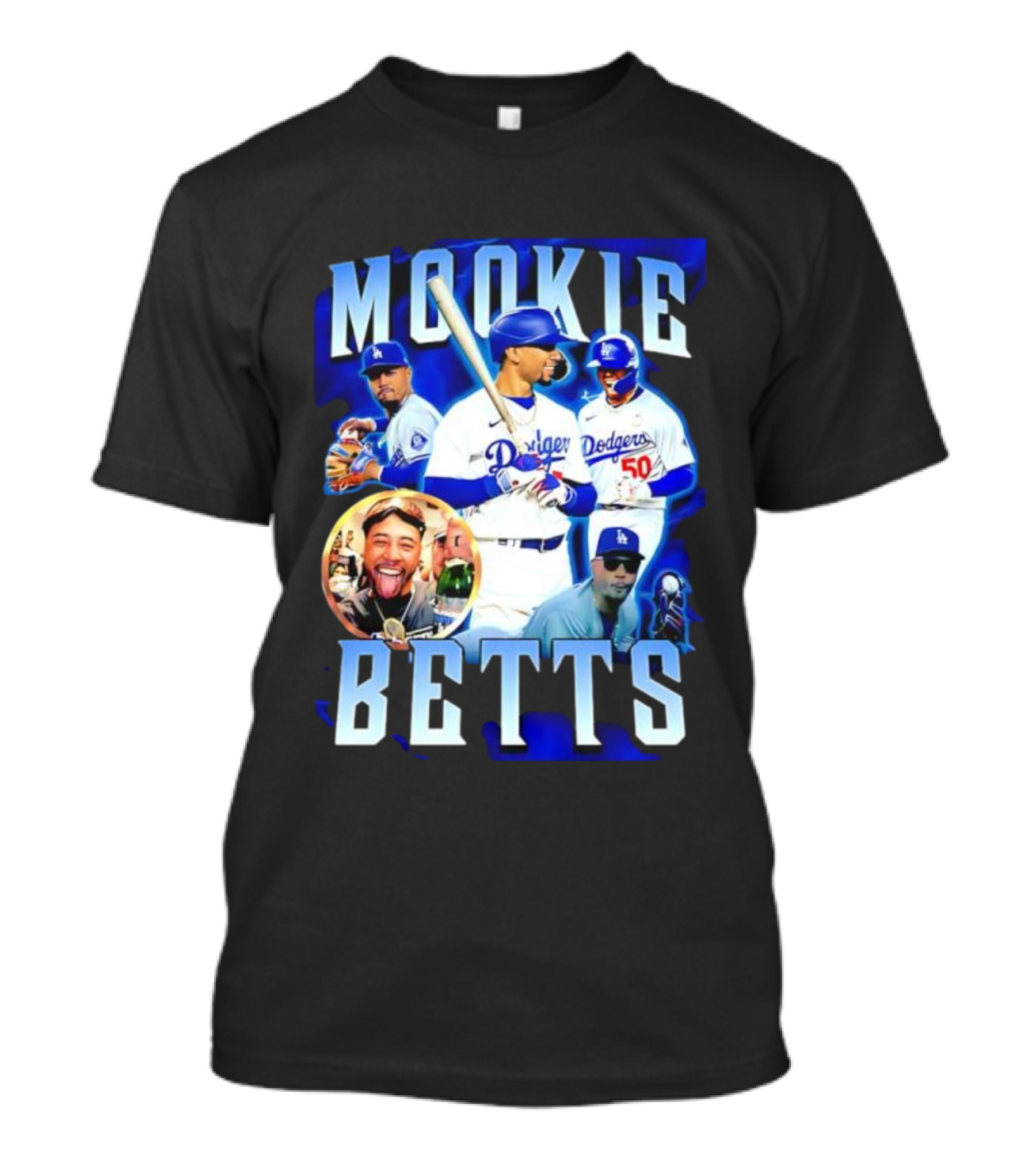 Mookie Betts LA Dodgers Player Collage T-Shirt