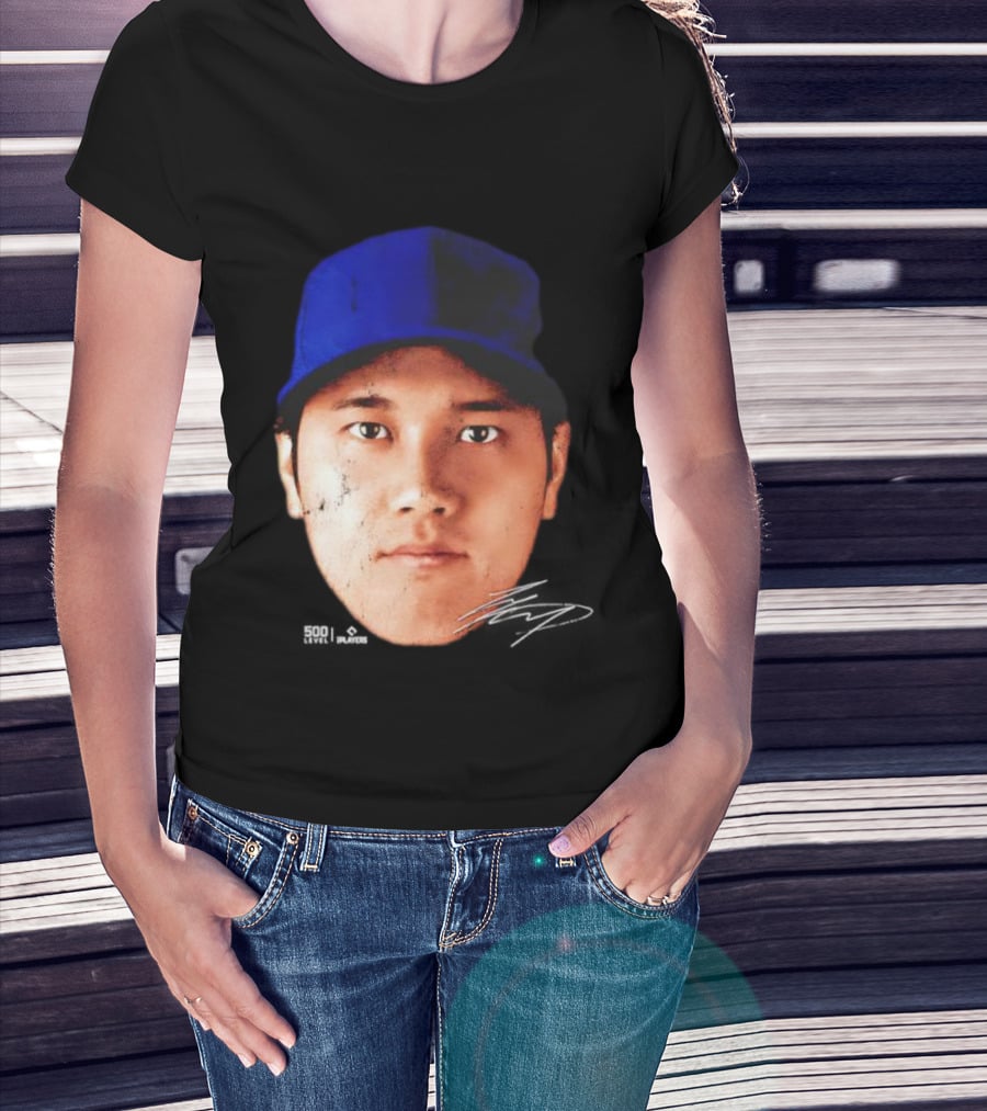 Shohei Ohtani Los Angeles Vintage Head Signature T-Shirt