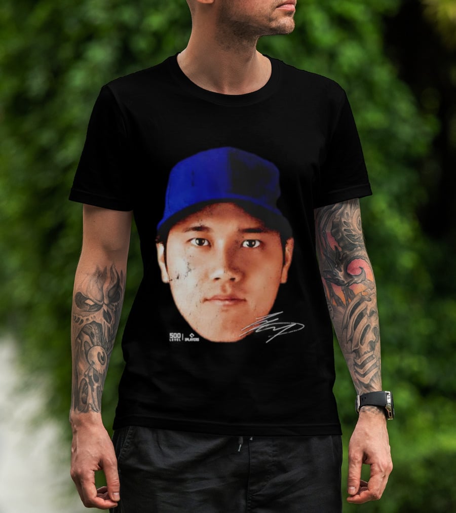 Shohei Ohtani Los Angeles Vintage Head Signature T-Shirt