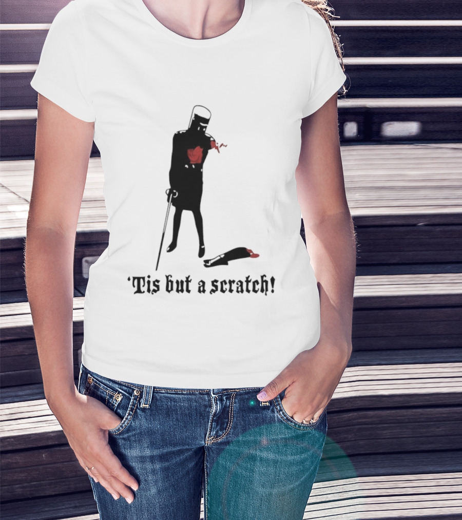 Monty Python Black Knight Tis But A Scratch Classic Quote T-Shirt