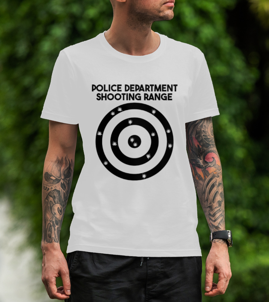 Police Department Shooting Range Target Practice Badge T-Shirt