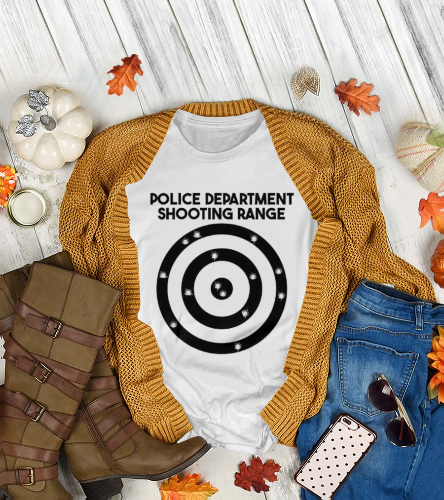Police Department Shooting Range Target Practice Badge T-Shirt