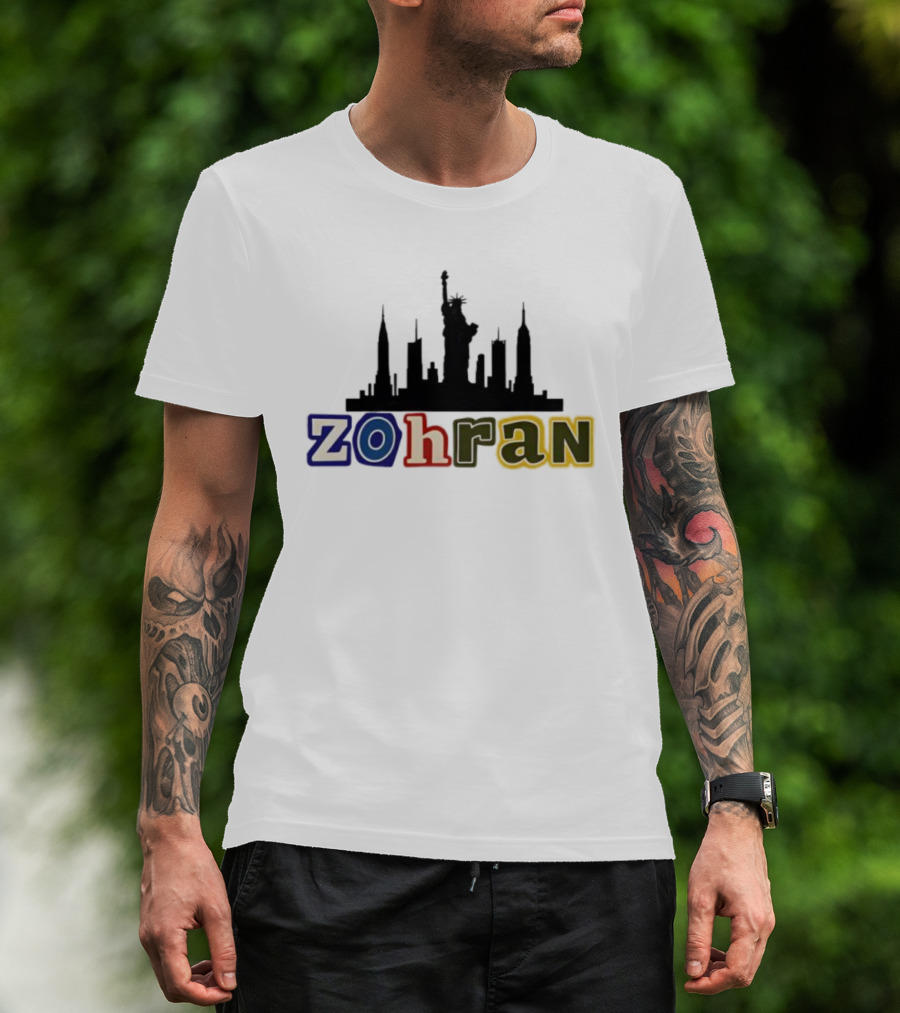 Zohran Mamdani NYC Skyline Statue Of Liberty T-Shirt