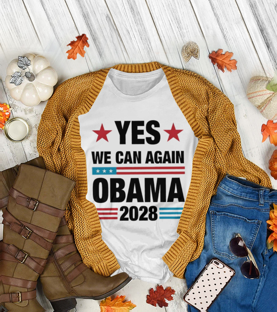 Yes We Can Again Obama 2028 Political Campaign T-Shirt