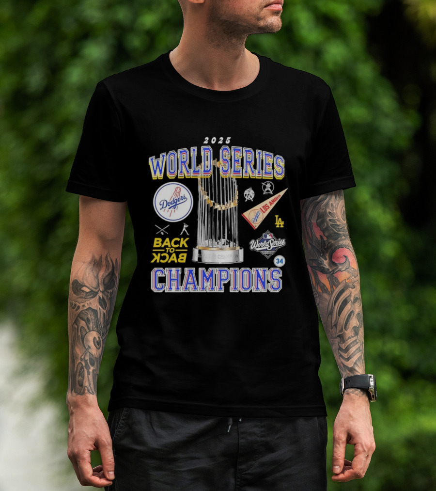 2025 World Series Champions Los Angeles Dodgers Back-to-Back Triumph T-Shirt