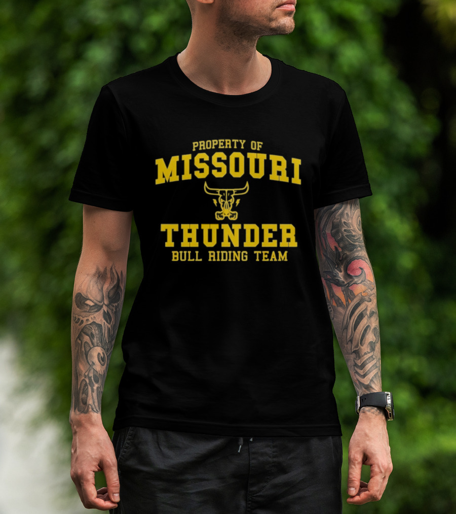 Property Of Missouri Thunder Bull Riding Team T-Shirt