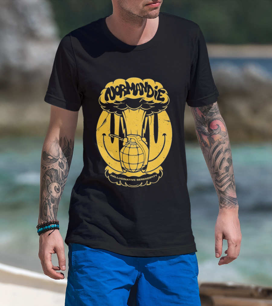 Normandie Hallucinative Serendipity Bomb Retro Style T-Shirt