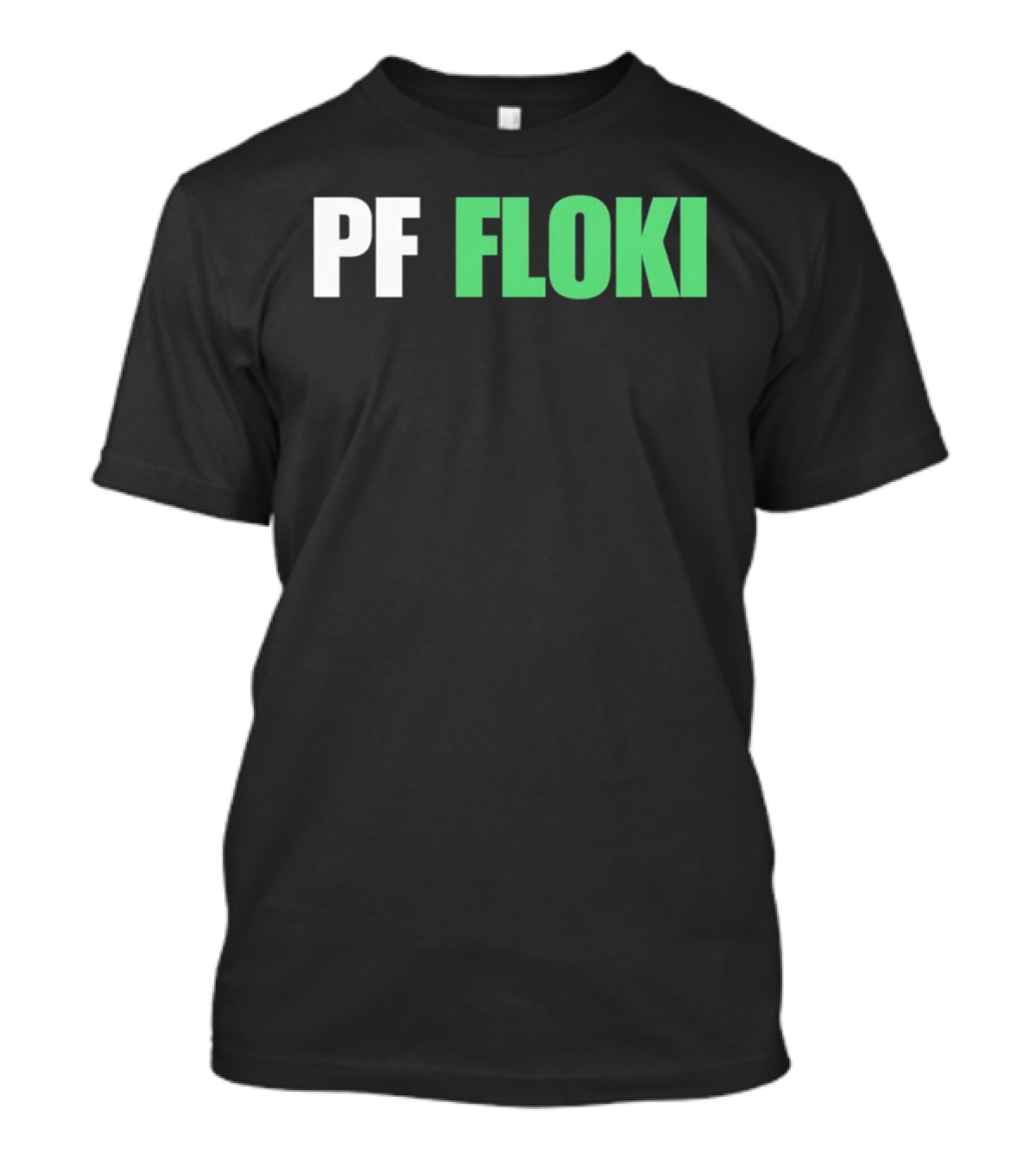 PF Floki Green And White Bold Text T-Shirt