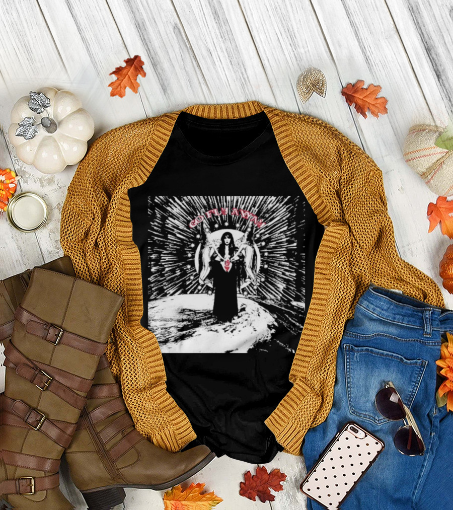 The Velveteers Go Fly Away Angel Wings Burst T-Shirt